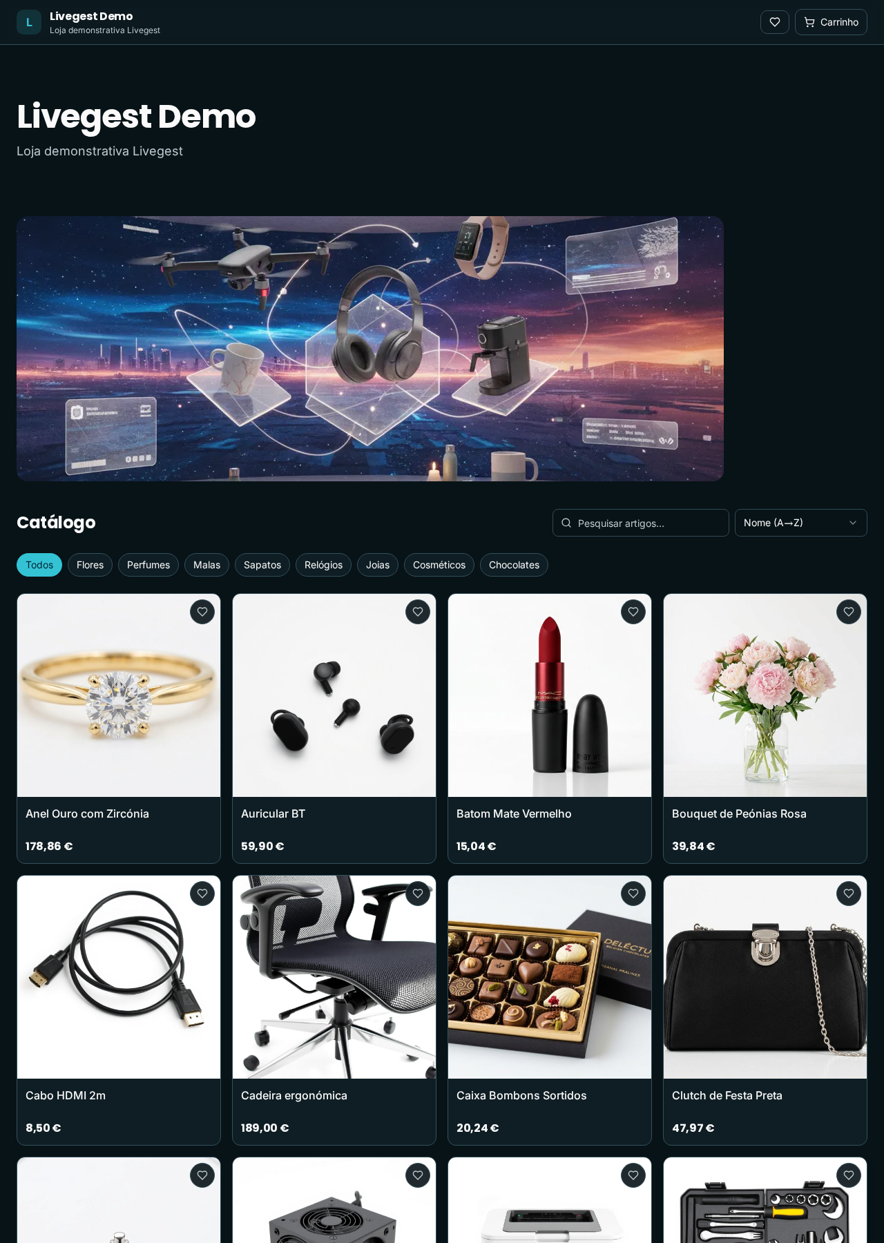 Tienda Livegest — Storefront propio